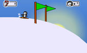 Snowboarding mit den Pinguinen